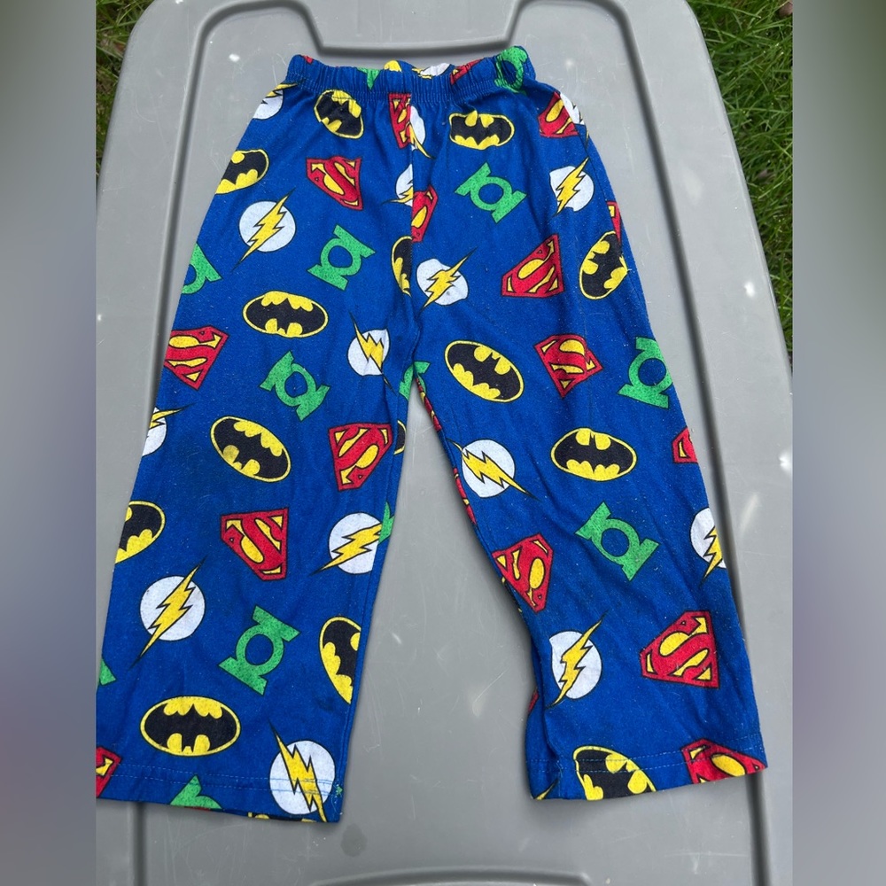 Boys 4T superhero pajama pants Batman flash Superman